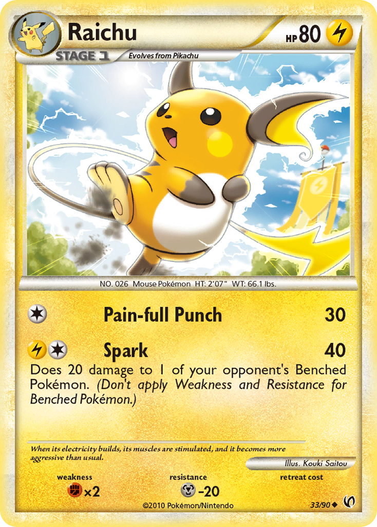 Undaunted Holo Raichu #33/90
