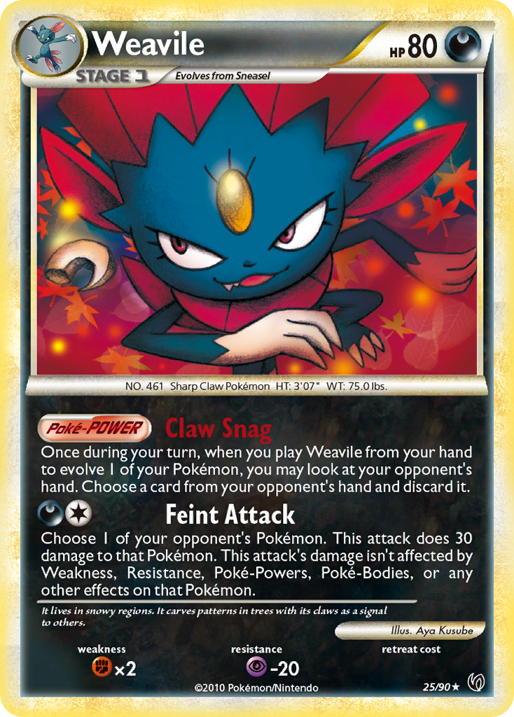 Undaunted Holo Weavile #25/90