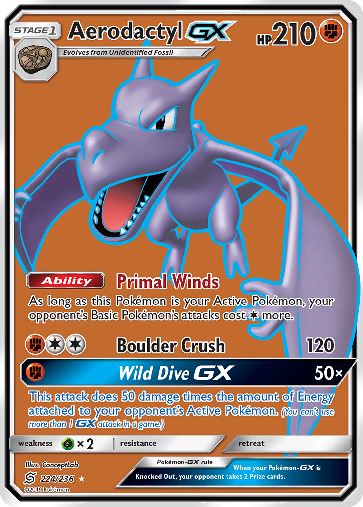 Unified Minds Aerodactyl GX #224/236