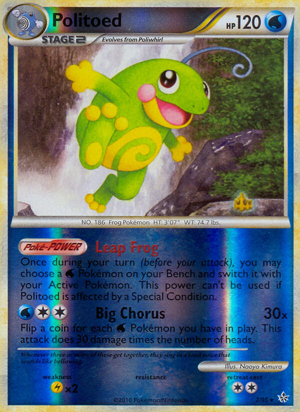 Unleashed Politoed #7/95 reverse holo