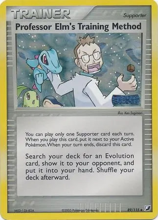Unseen Forces Professor Elm's Training Method #89/115 reverse holo