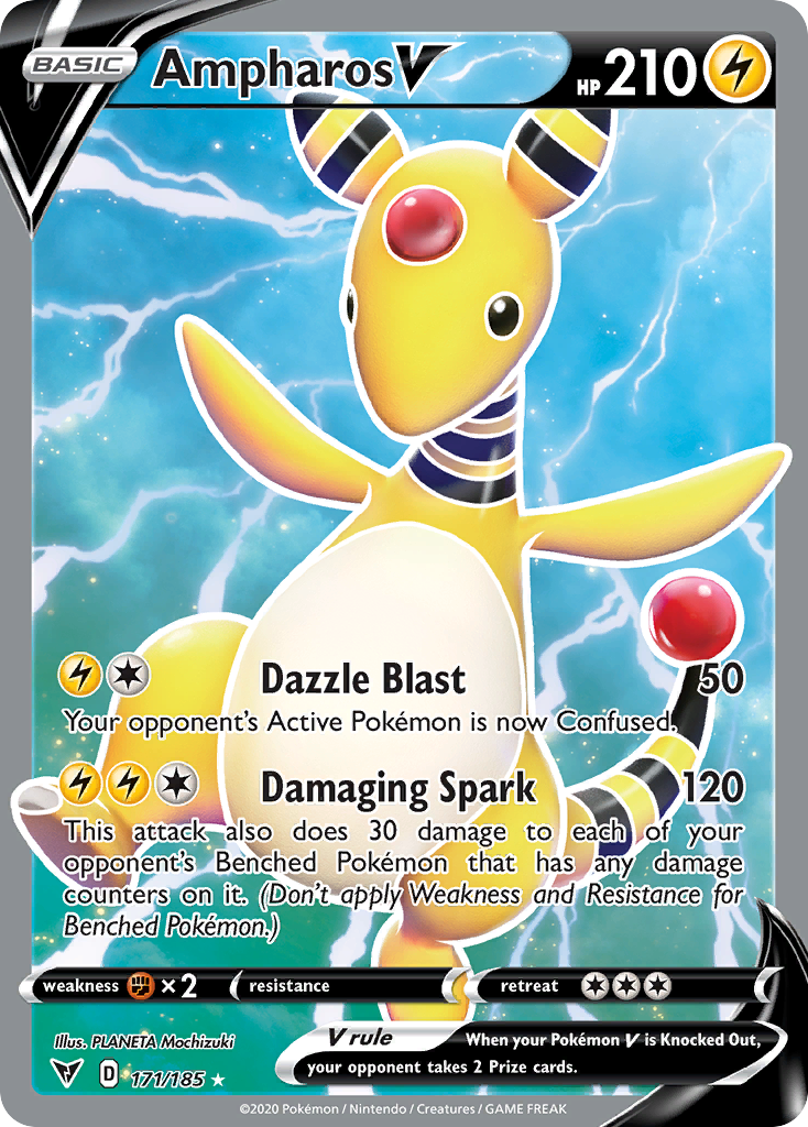 Vivid Voltage Ampharos V #171/185
