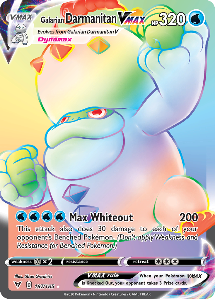 Vivid Voltage Galarian Darmanitan VMAX #187/185