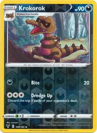 Vivid Voltage Krokorok #108/185 reverse holo