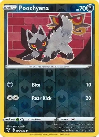 Vivid Voltage Poochyena #103/185 reverse holo