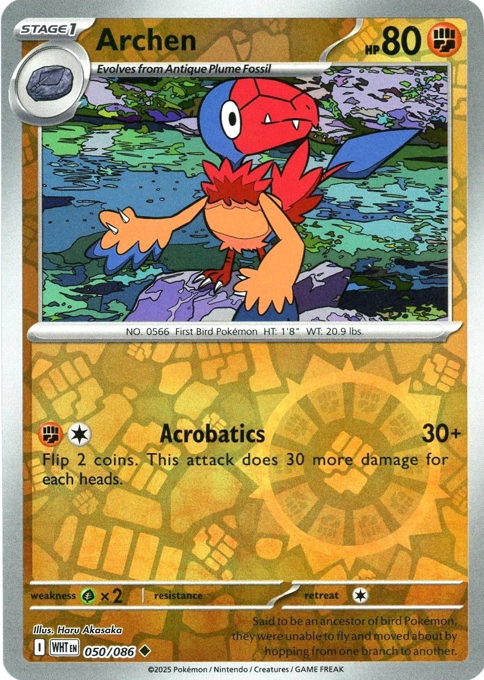 White Flare Archen #50/86 Reverse Holo