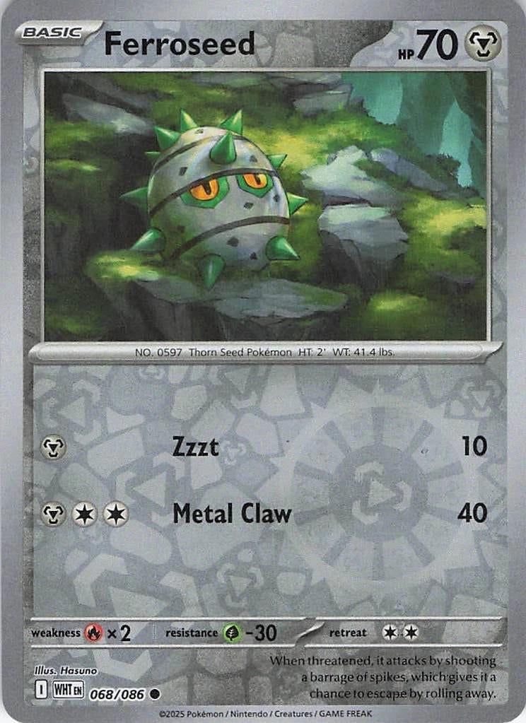 White Flare Ferroseed #68/86 Reverse Holo