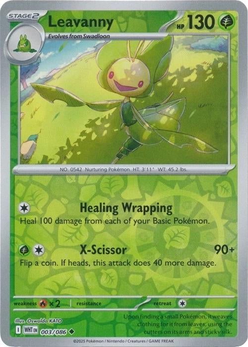 White Flare Leavanny #3/86 Reverse Holo