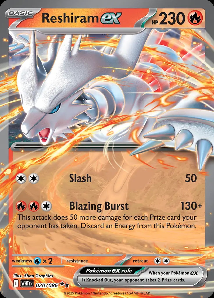 White Flare Reshiram EX #20/86