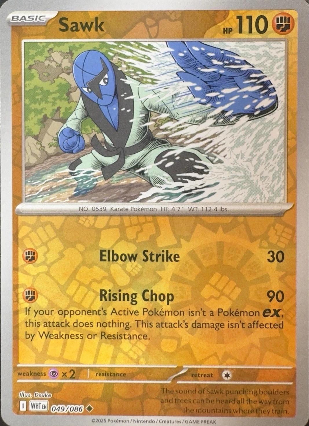 White Flare Sawk #49/86 Reverse Holo