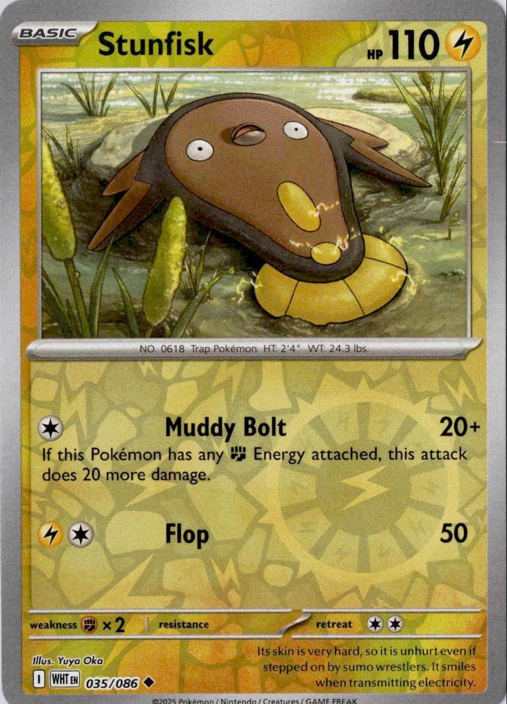 White Flare Stunfisk #35/86 Reverse Holo