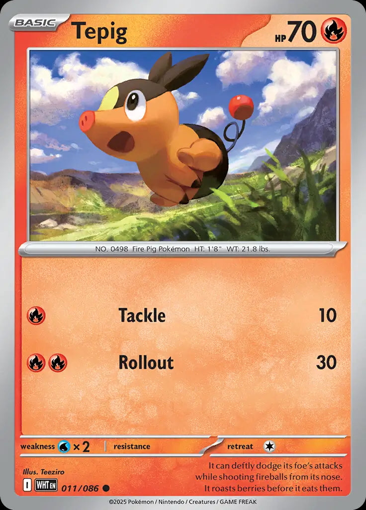 White Flare Tepig #11/86