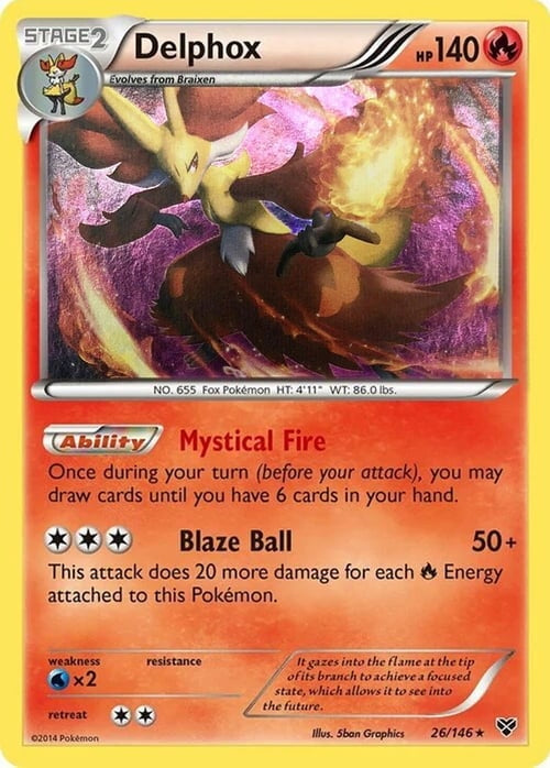 XY Holo Delphox #26/146