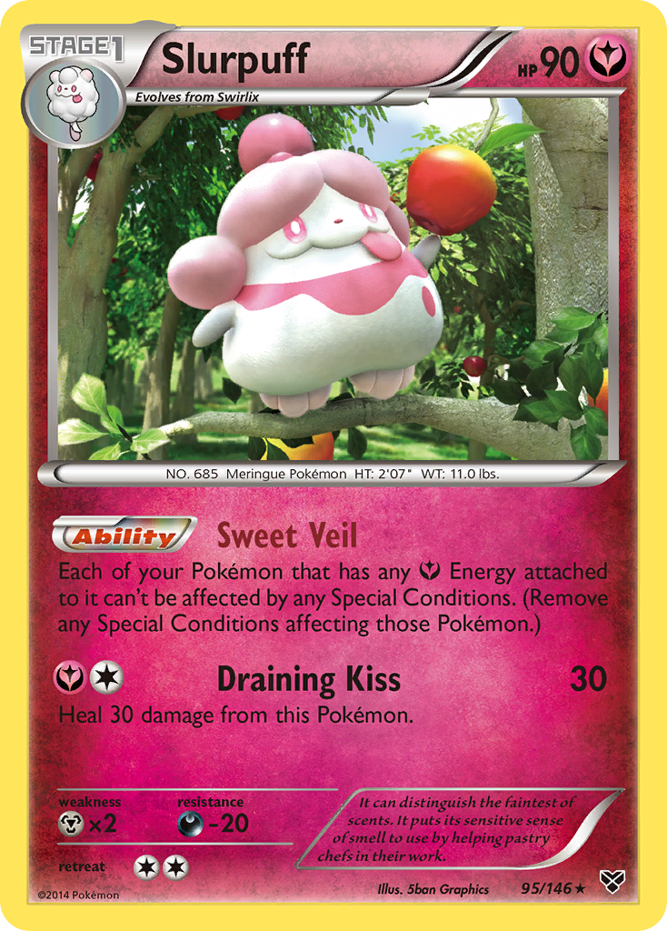 XY Non - Holo Slurpuff #95/146