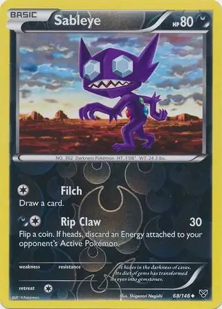 XY Sableye #68/146 reverse holo