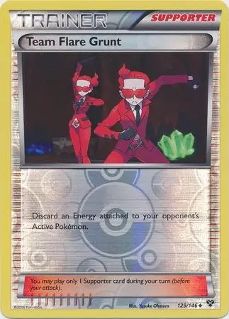 XY Team Flare Grunt #129/146 reverse holo