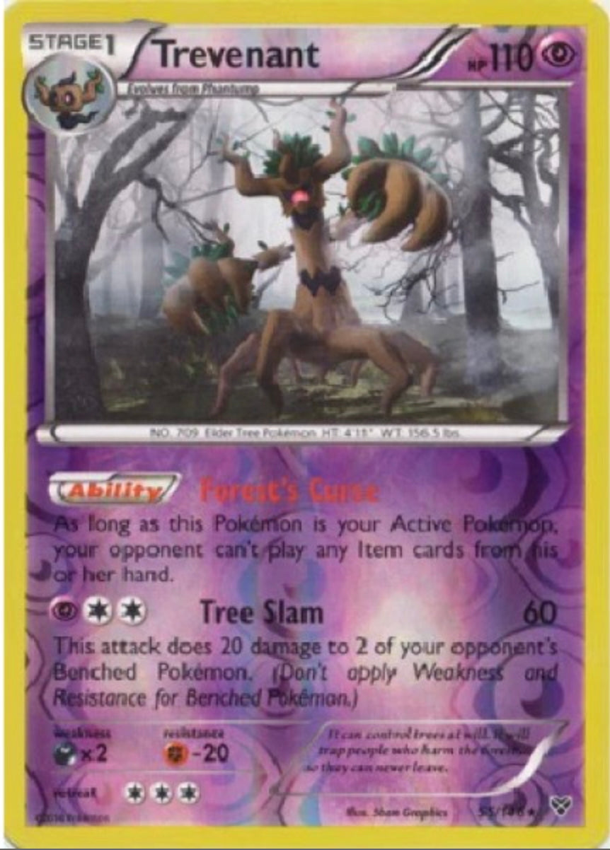 XY Trevenant #55/146 reverse holo